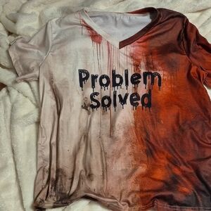 Graphic Short Sleeve Tee - Red and Brown